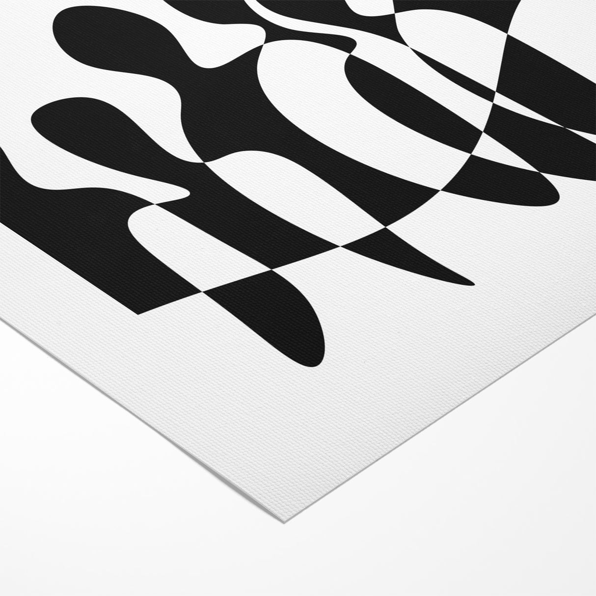 Minimalist Black and White Abstract Art - Contemporary Monochrome Canvas