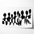 Minimalist Black and White Abstract Art - Contemporary Monochrome Canvas
