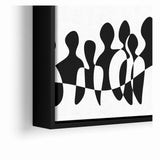 Minimalist Black and White Abstract Art - Contemporary Monochrome Canvas