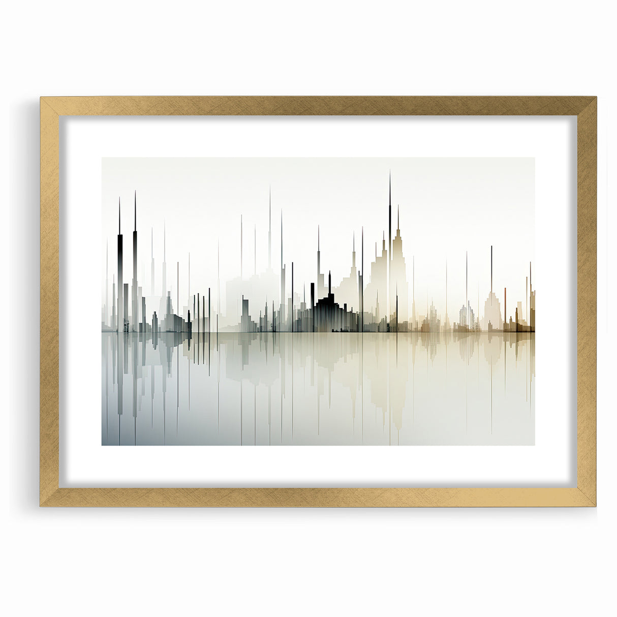 Modern Skyline Abstract Landscape Art for Contemporary Decor