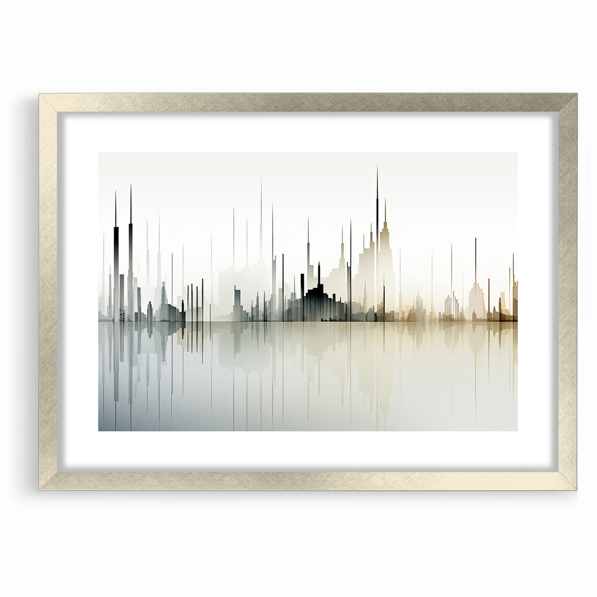 Modern Skyline Abstract Landscape Art for Contemporary Decor
