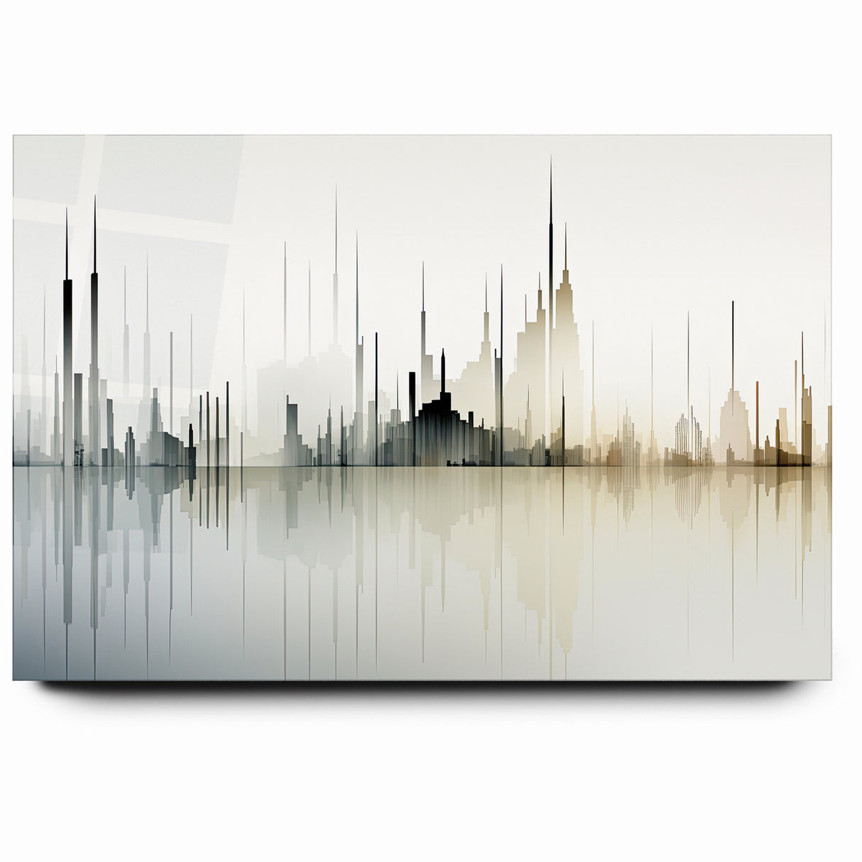 Modern Skyline Abstract Landscape Art for Contemporary Decor