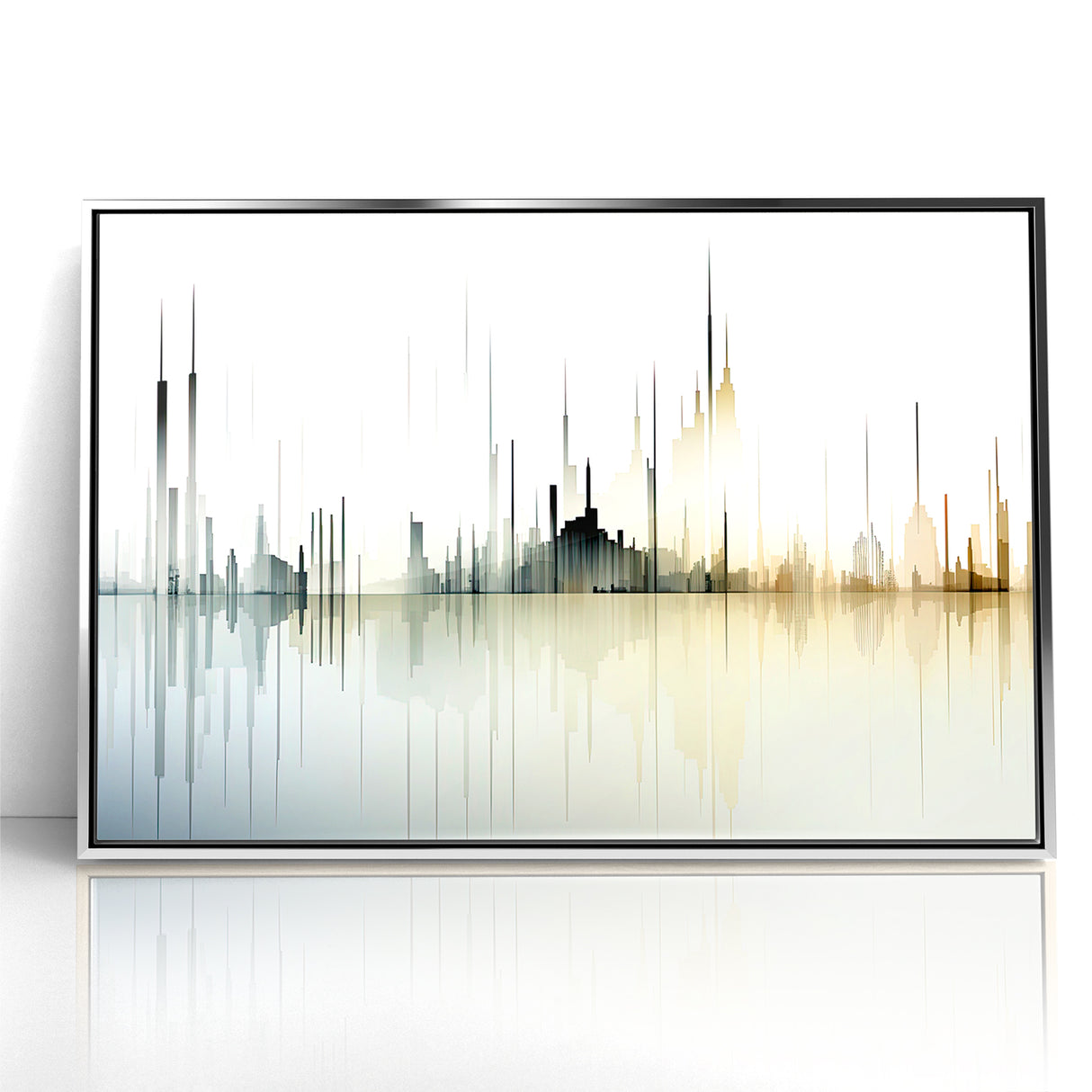 Modern Skyline Abstract Landscape Art for Contemporary Decor