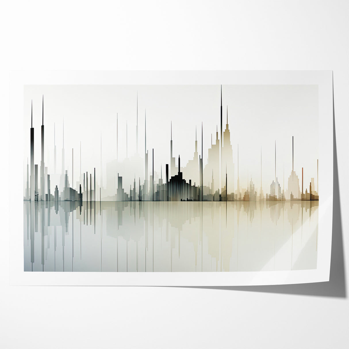 Modern Skyline Abstract Landscape Art for Contemporary Decor
