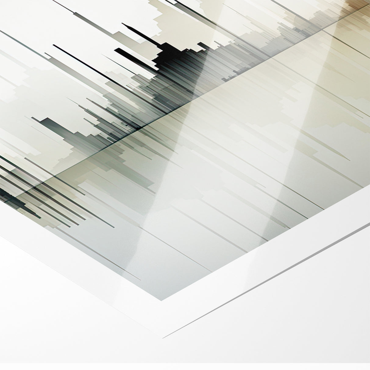 Modern Skyline Abstract Landscape Art for Contemporary Decor