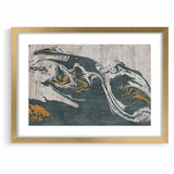 Abstract Line Art with Gold Accents - Modern Canvas Wall Decor