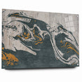 Abstract Line Art with Gold Accents - Modern Canvas Wall Decor