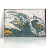 Abstract Line Art with Gold Accents - Modern Canvas Wall Decor