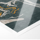 Abstract Line Art with Gold Accents - Modern Canvas Wall Decor