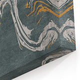 Abstract Line Art with Gold Accents - Modern Canvas Wall Decor