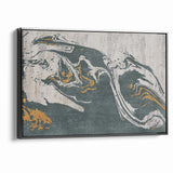 Abstract Line Art with Gold Accents - Modern Canvas Wall Decor