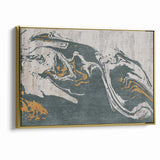 Abstract Line Art with Gold Accents - Modern Canvas Wall Decor