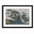 Abstract Line Art with Gold Accents - Modern Canvas Wall Decor