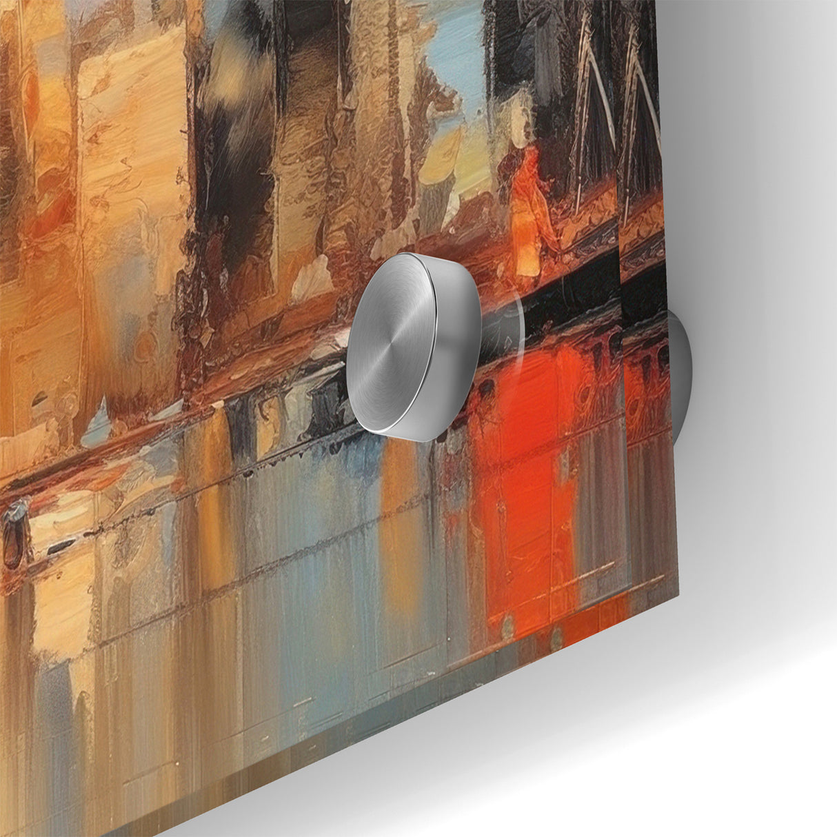 Modern Landscape Abstract - Vibrant Cityscape Reflection Wall Art