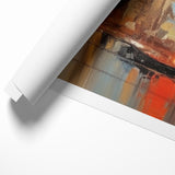 Modern Landscape Abstract - Vibrant Cityscape Reflection Wall Art