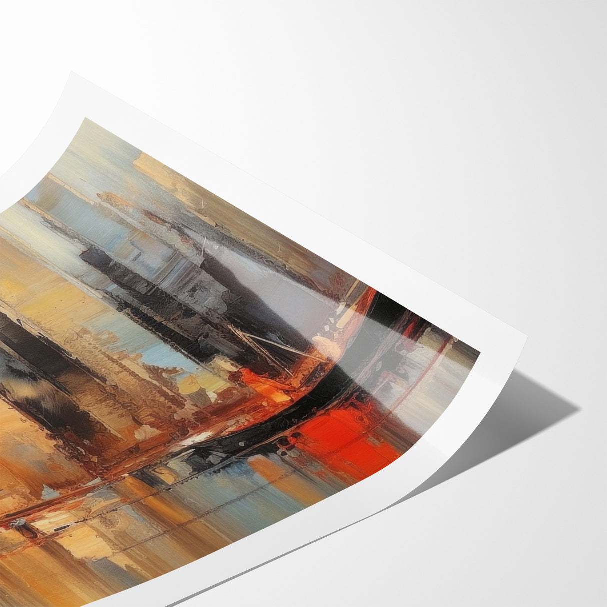 Modern Landscape Abstract - Vibrant Cityscape Reflection Wall Art