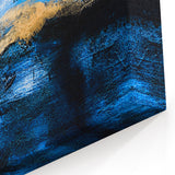 Colorful Abstract Landscapes - Blue and Gold Horizon Wall Art