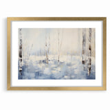 Abstract Nature Prints - Winter Forest Serenity Wall Art