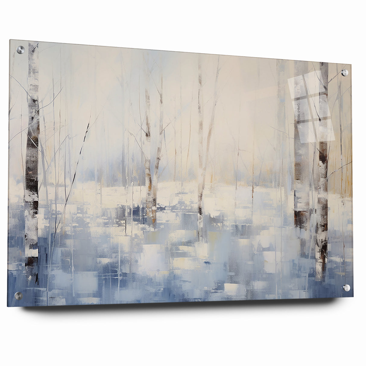 Abstract Nature Prints - Winter Forest Serenity Wall Art