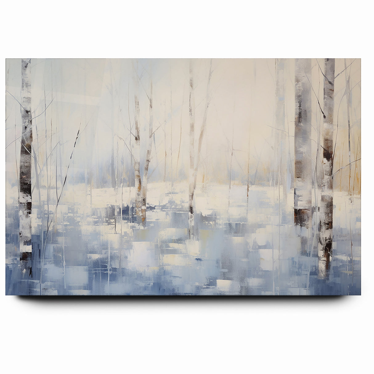 Abstract Nature Prints - Winter Forest Serenity Wall Art