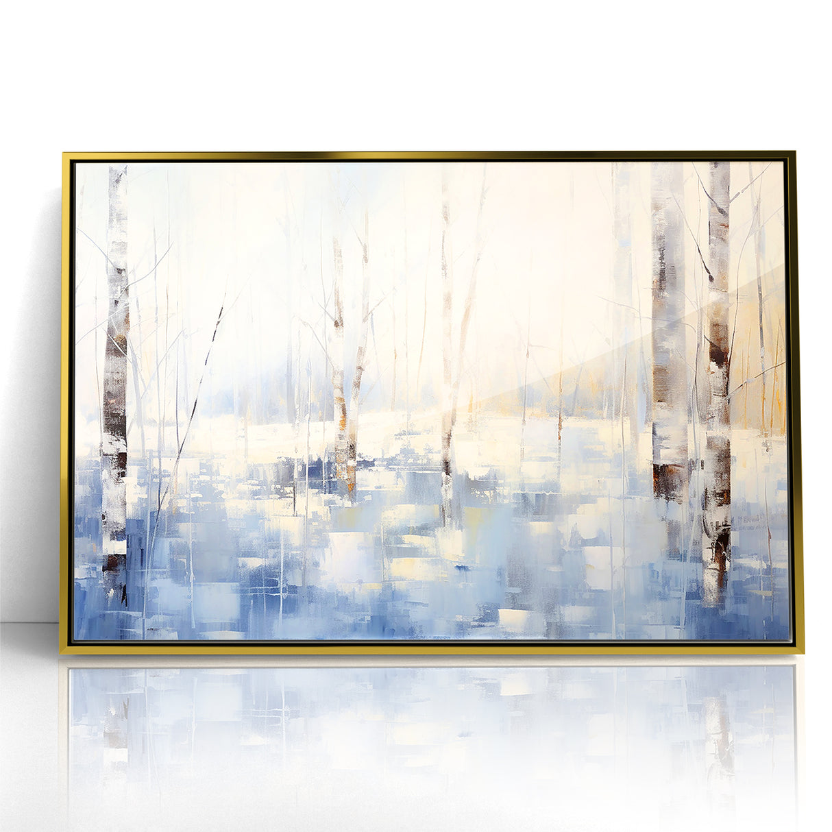 Abstract Nature Prints - Winter Forest Serenity Wall Art