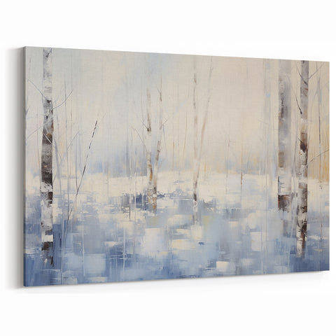 Abstract Nature Prints - Winter Forest Serenity Wall Art
