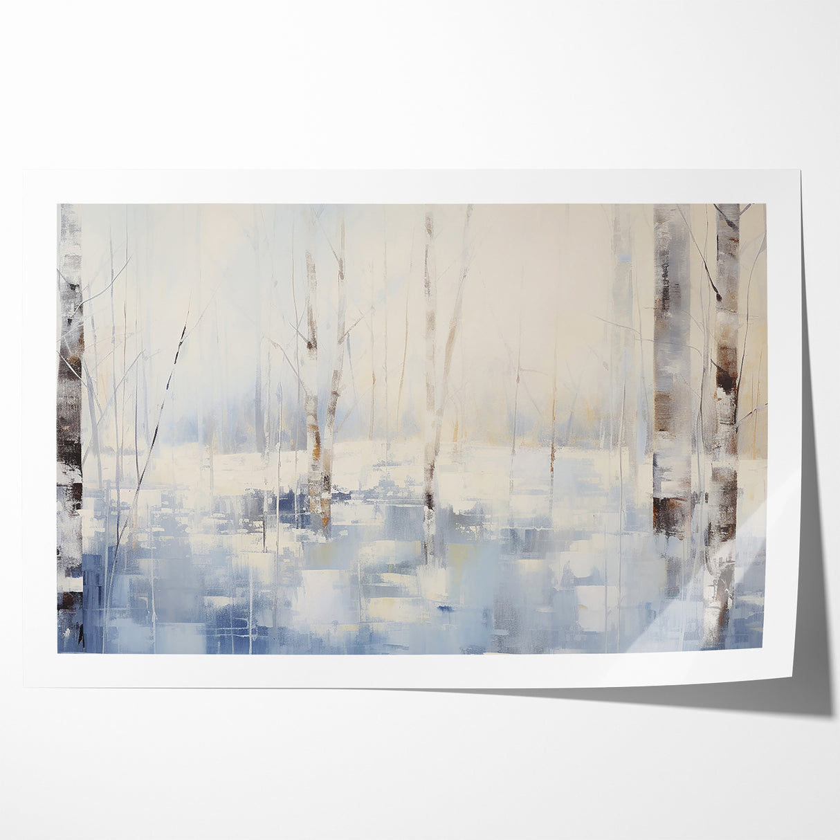 Abstract Nature Prints - Winter Forest Serenity Wall Art