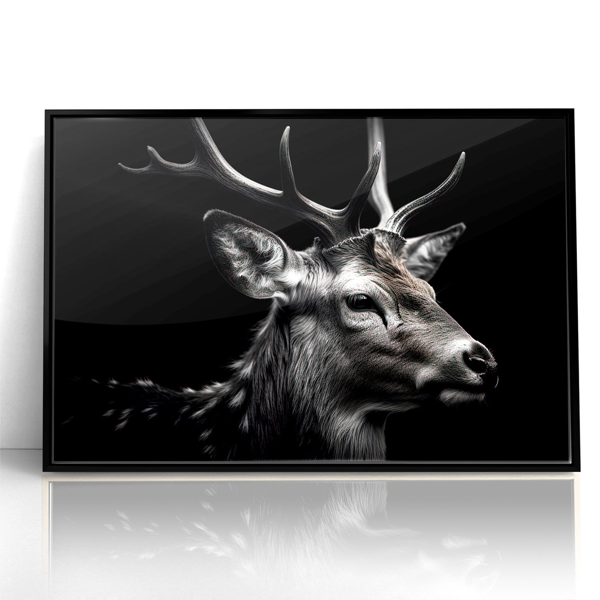 Majestic Antelope Wildlife Art - Stunning Black & White Antelope Canvas