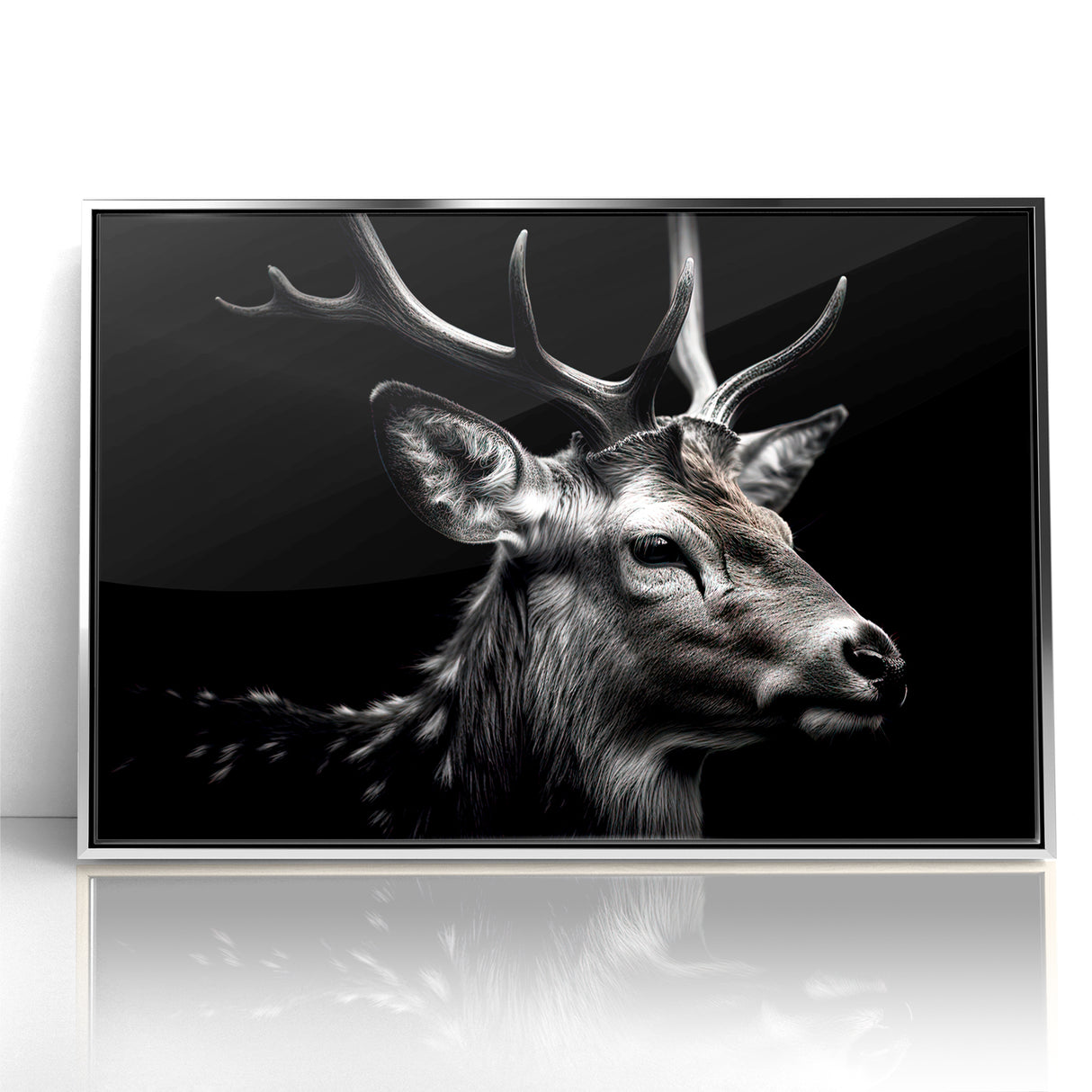 Majestic Antelope Wildlife Art - Stunning Black & White Antelope Canvas