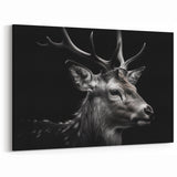 Majestic Antelope Wildlife Art - Stunning Black & White Antelope Canvas