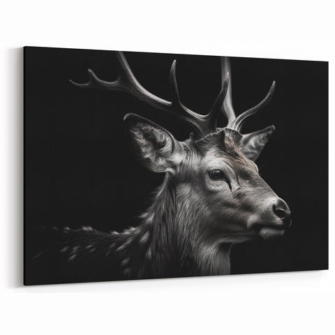 Majestic Antelope Wildlife Art - Stunning Black & White Antelope Canvas