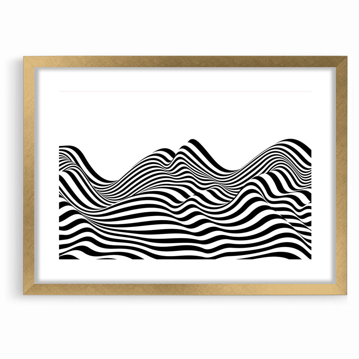 Modern Black and White Abstract Art | Wavy Monochrome Canvas Design