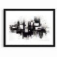 Geometric Black and White Abstract Art | Modern Monochrome Canvas