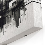 Geometric Black and White Abstract Art | Modern Monochrome Canvas