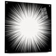 Radiant Black and White Abstract Art | Burst Monochrome Canvas Design