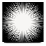 Radiant Black and White Abstract Art | Burst Monochrome Canvas Design