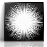 Radiant Black and White Abstract Art | Burst Monochrome Canvas Design