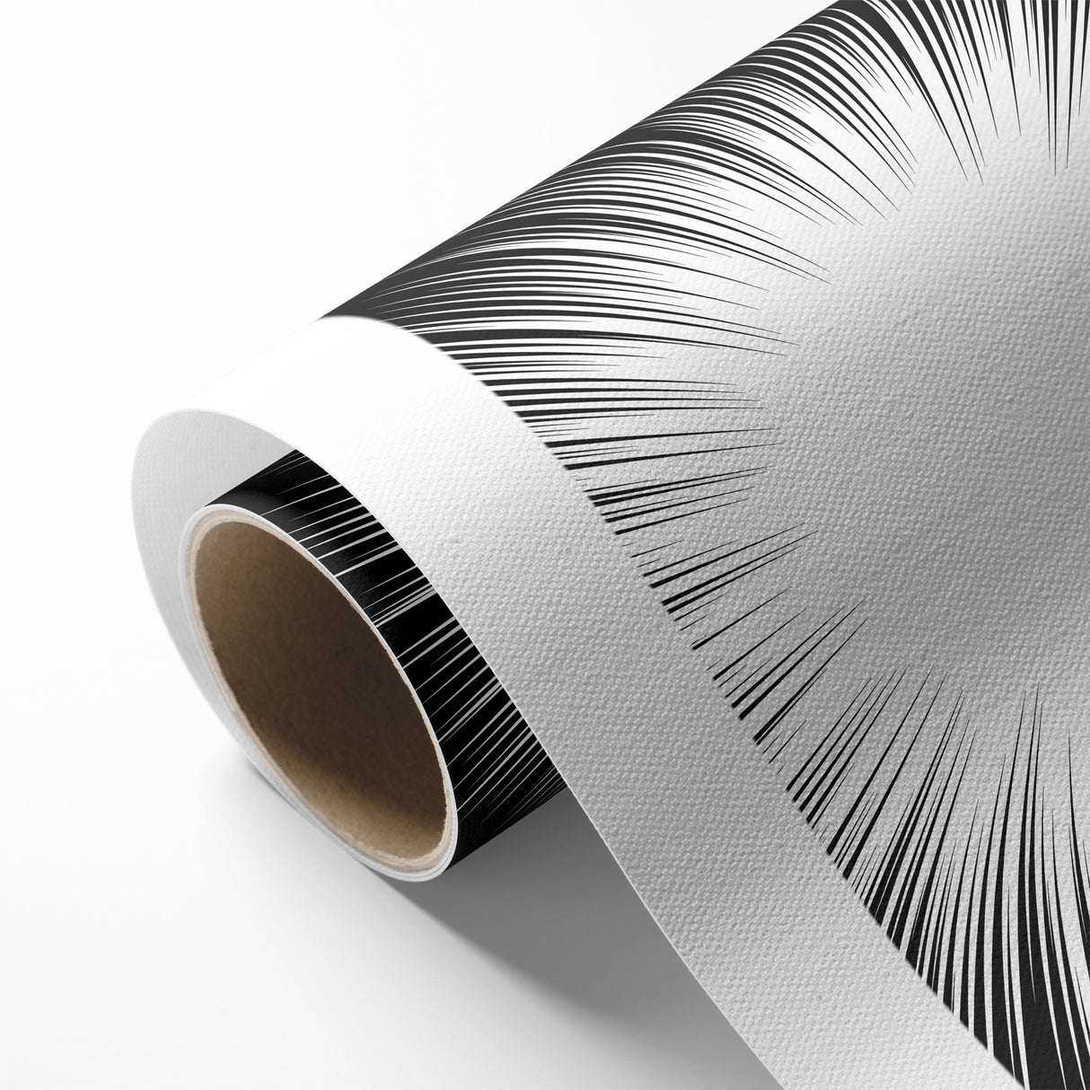 Radiant Black and White Abstract Art | Burst Monochrome Canvas Design