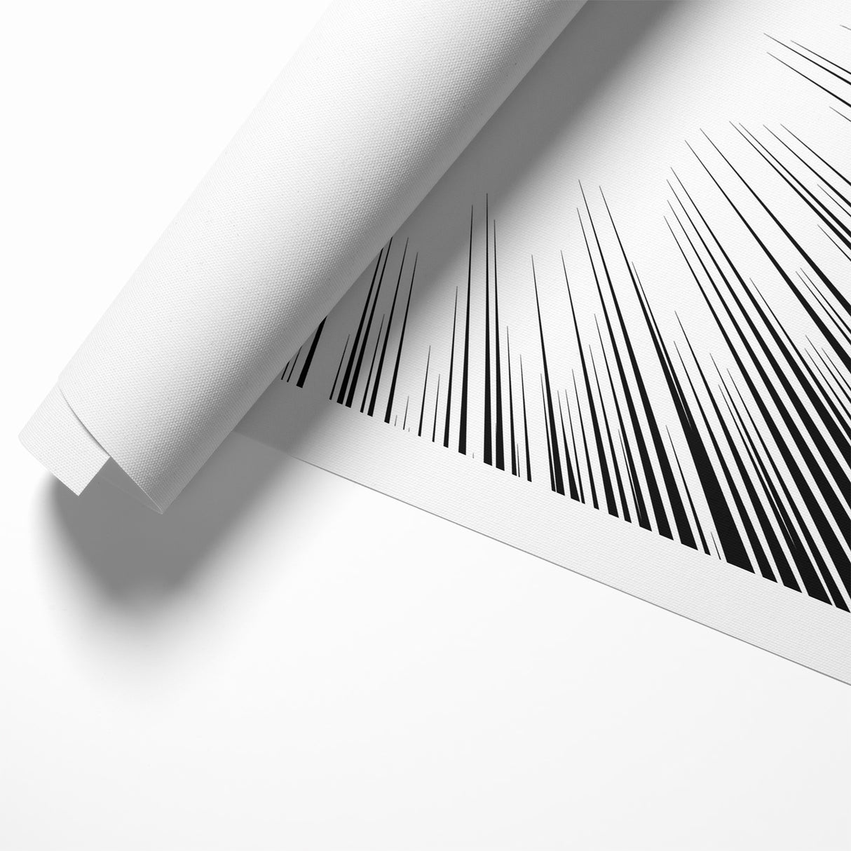 Radiant Black and White Abstract Art | Burst Monochrome Canvas Design