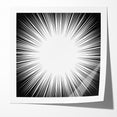 Radiant Black and White Abstract Art | Burst Monochrome Canvas Design