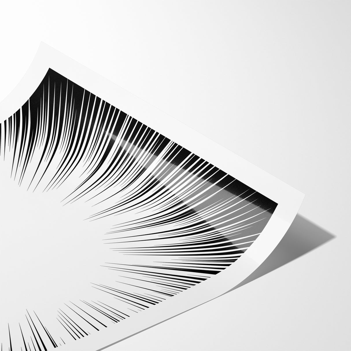 Radiant Black and White Abstract Art | Burst Monochrome Canvas Design