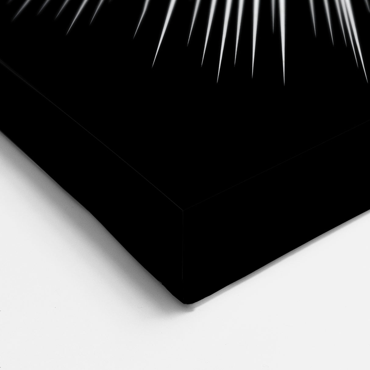 Radiant Black and White Abstract Art | Burst Monochrome Canvas Design