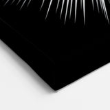 Radiant Black and White Abstract Art | Burst Monochrome Canvas Design