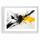 Dynamic Black and White Abstract Art | Splash Monochrome Canvas Design