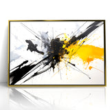 Dynamic Black and White Abstract Art | Splash Monochrome Canvas Design