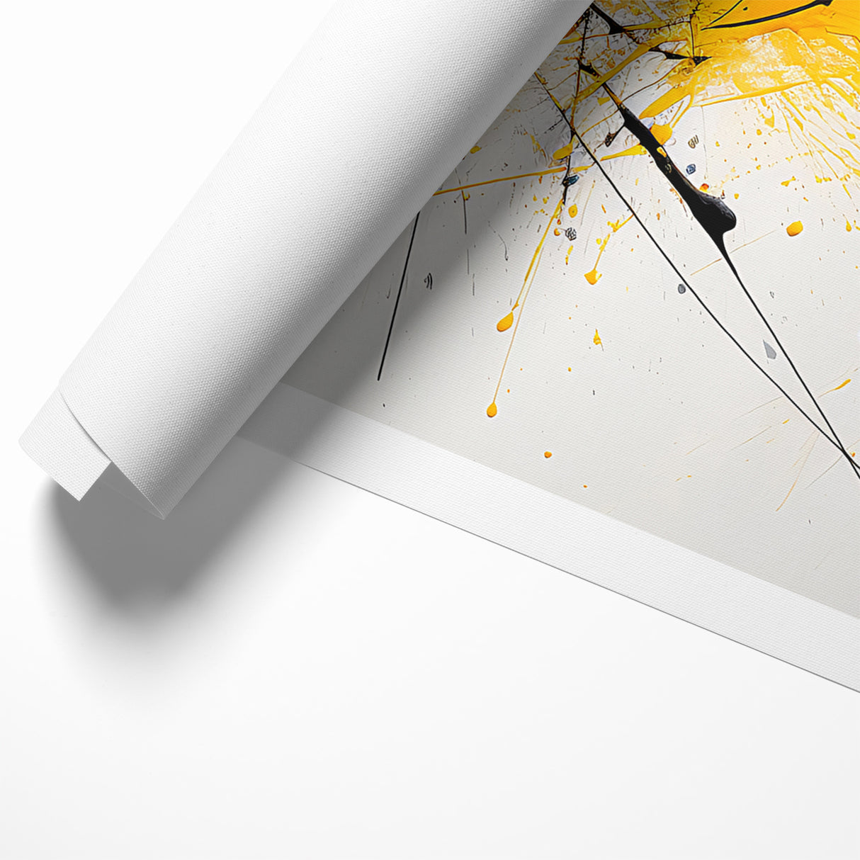 Dynamic Black and White Abstract Art | Splash Monochrome Canvas Design