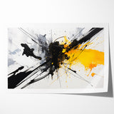 Dynamic Black and White Abstract Art | Splash Monochrome Canvas Design
