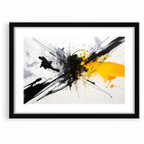 Dynamic Black and White Abstract Art | Splash Monochrome Canvas Design