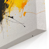 Dynamic Black and White Abstract Art | Splash Monochrome Canvas Design