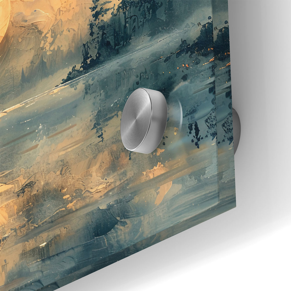Abstract Nature Prints - Moonlit Lake Tranquility Wall Art